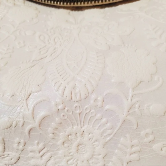 The Sak White Embossed Shoulder Bag